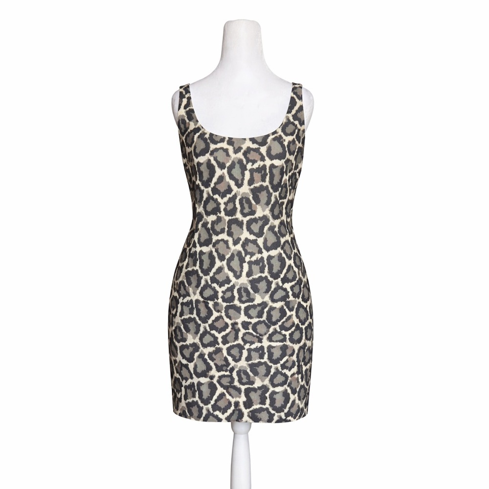 Diane von Furstenberg‎ Arianna Leopard Animal Print Sheath Dress Size 12 DVF
